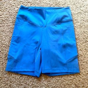 PINK - blue biker shorts. NWOT, never worn.